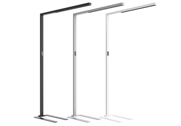 ELFOO-F 2.0 Stehleuchte in Schwarz, Silber und Weiss